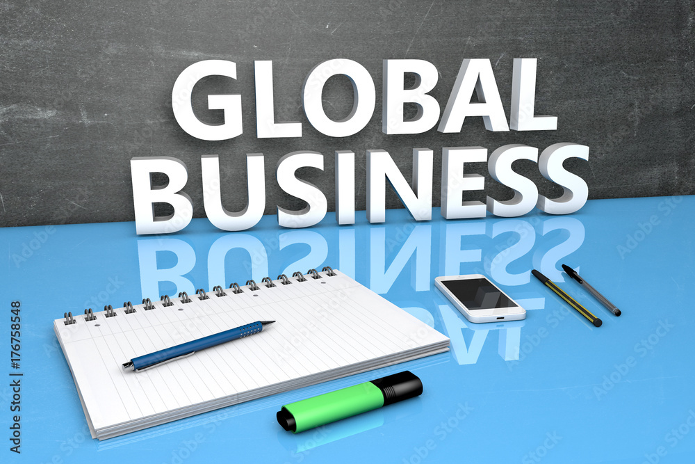 Global Business text concept Global Business text concept