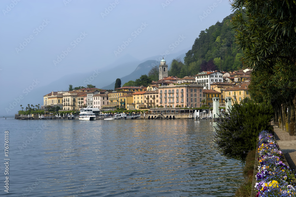  Bellagio, situated at fork of Lake Como.