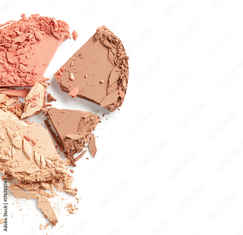 Face powder isolated on white background Face powder isolated on white background
