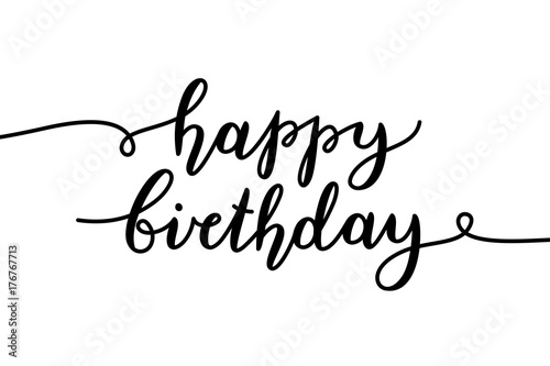 happy birthday lettering