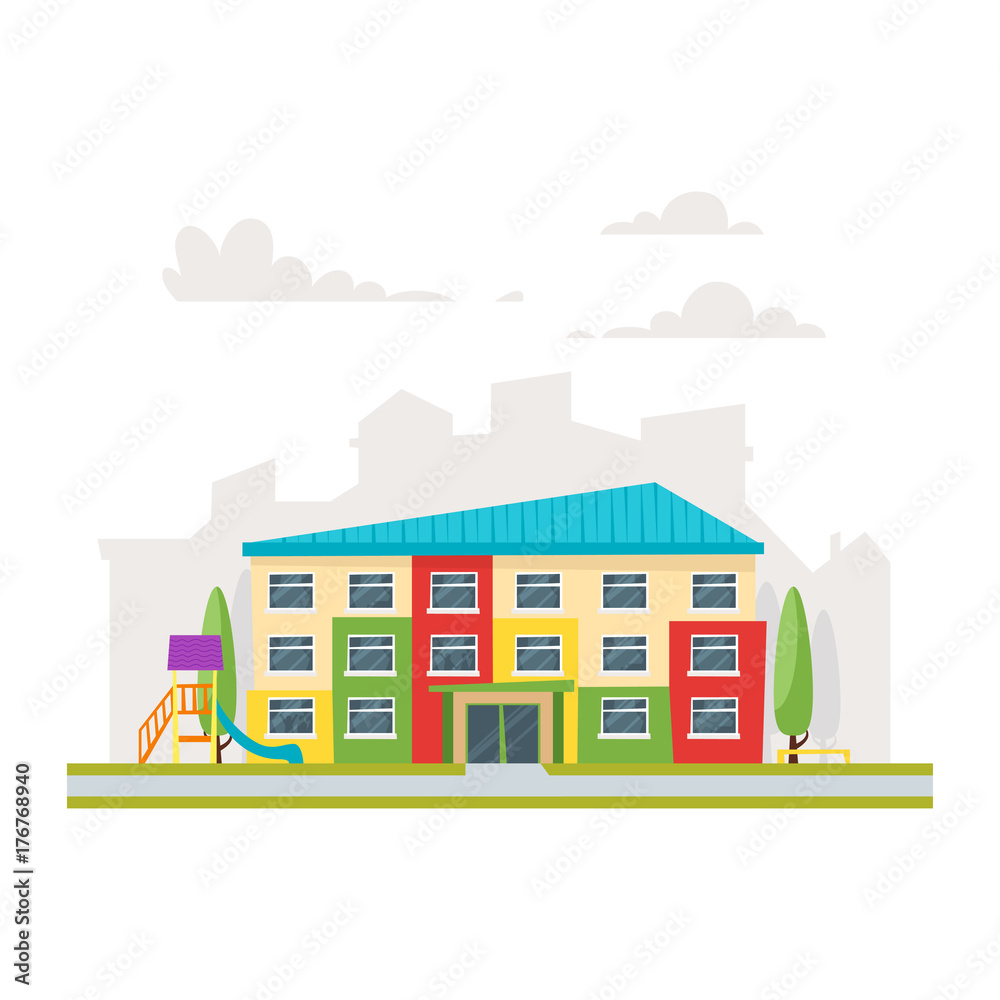 Fototapeta premium educational building kindergarten