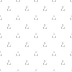 Fototapete Muster im skandinavischen Stil Einzigartiges handgezeichnetes nahtloses Muster mit abstrakten Formen. Vektorillustration im monochromen skandinavischen Stil  © Oksana Stepova