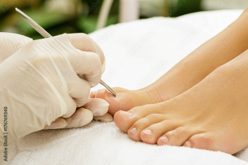 Fototapeta premium Pedicure master during work