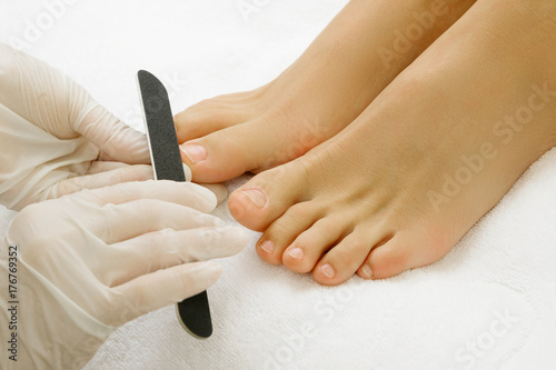 Pedicure master with nail file