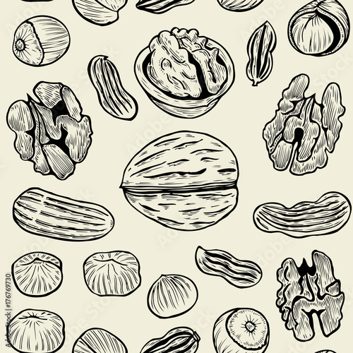 Walnut background pattern