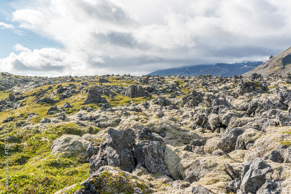 Campo de lava de Arnarstapi en Islandia