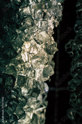 stunning macro abstract ice or glass close up silver