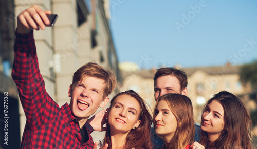 Selfie friendship sweet memories leisure dating concept