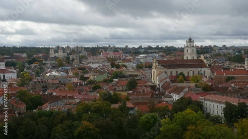 Wallpaper Mural Timelapse View Over the Vilnius City Area in Autumn Torontodigital.ca