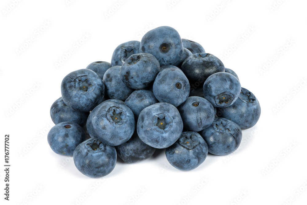 Heap of blueberries on white background Heap of blueberries on white background