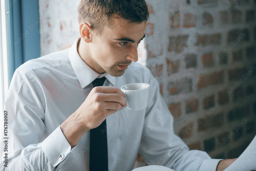 businessman in cafe businessman in cafe