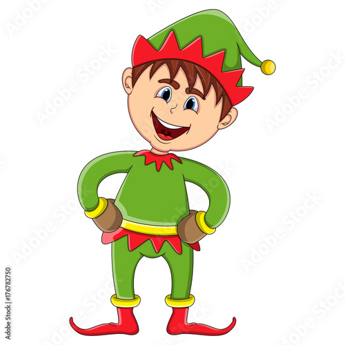 Christmas elf cartoon