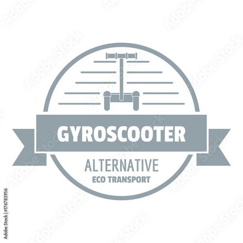 Gyro scooter logo, simple gray style
