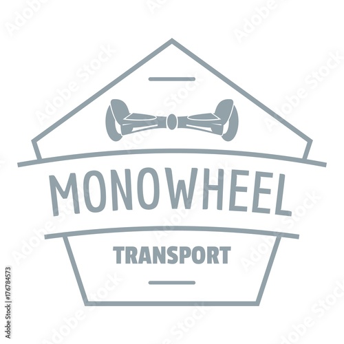 Mono wheel logo, simple gray style