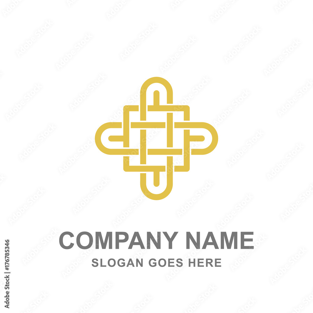 Gold Geometric Ornament Jewelry Luxury Beauty Fashion Logo Vector Gold Geometric Ornament Jewelry Luxury Beauty Fashion Logo Vector