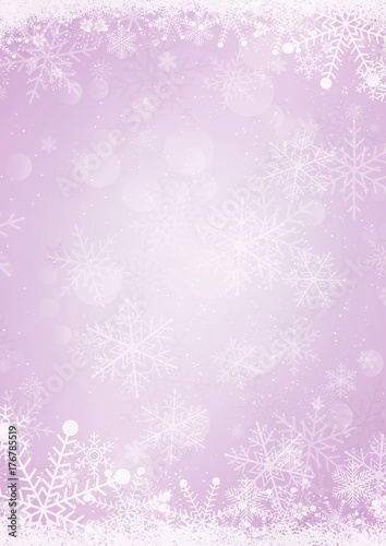 Pastel purple winter snow holiday paper background