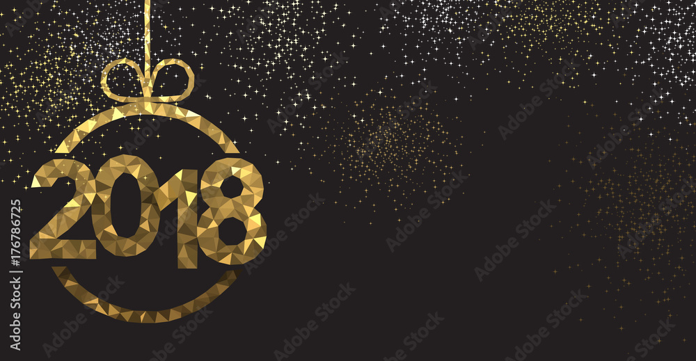 Fototapeta premium Black 2018 New Year background.