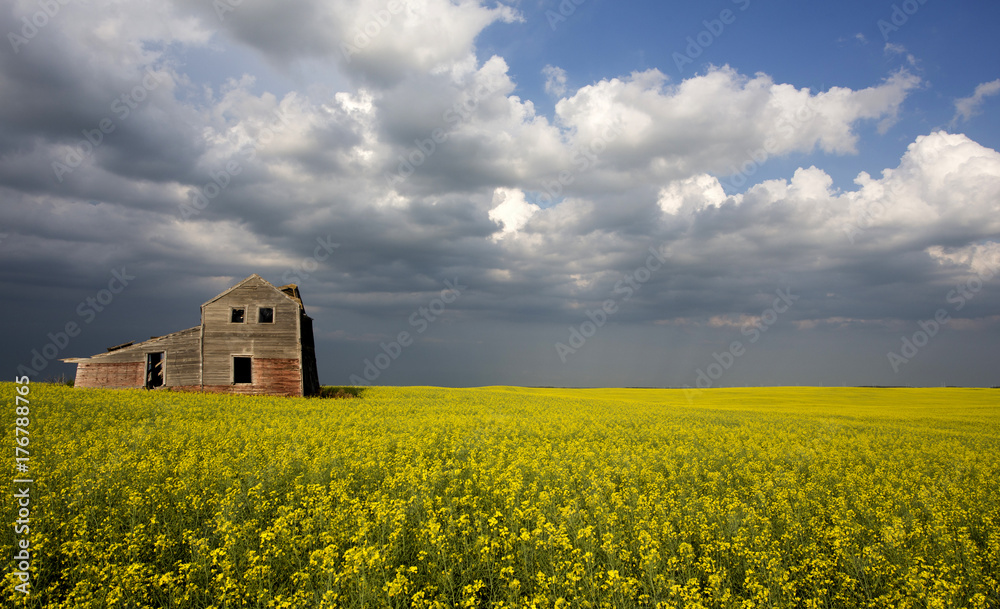 Storm Clouds Canada Abandoned house