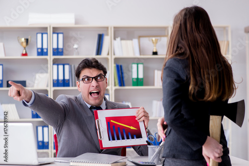 Office conflict between man and woman