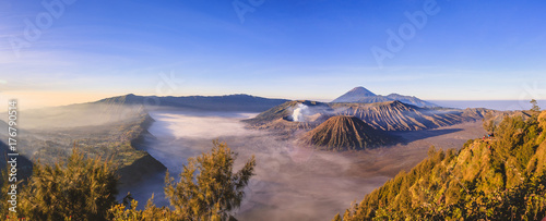Mountain Bromo at East Java Indonesia. This active volcano is one of the popular destination in Indonesia © Aqnus