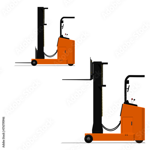 Isolated self-propelled loader on transparent background
