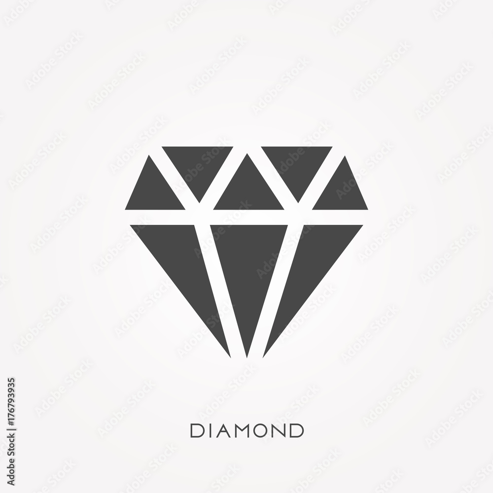 Silhouette icon diamond Silhouette icon diamond