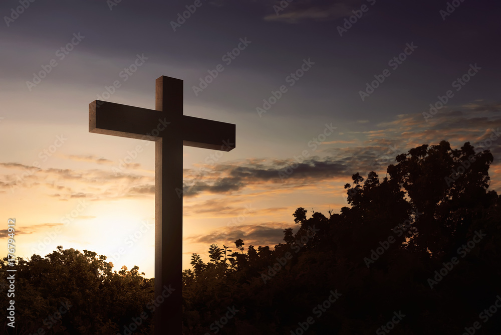 The cross symbol of christian at outdoor