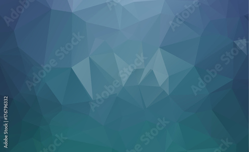 Abstract green which consist of triangles. Geometric background in Origami style with gradient. Triangular design for your business. © prathum