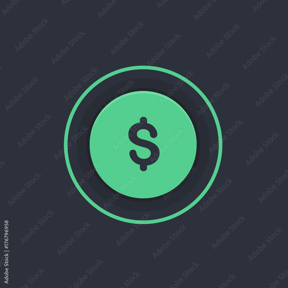 Modern Circle App Button Modern Circle App Button