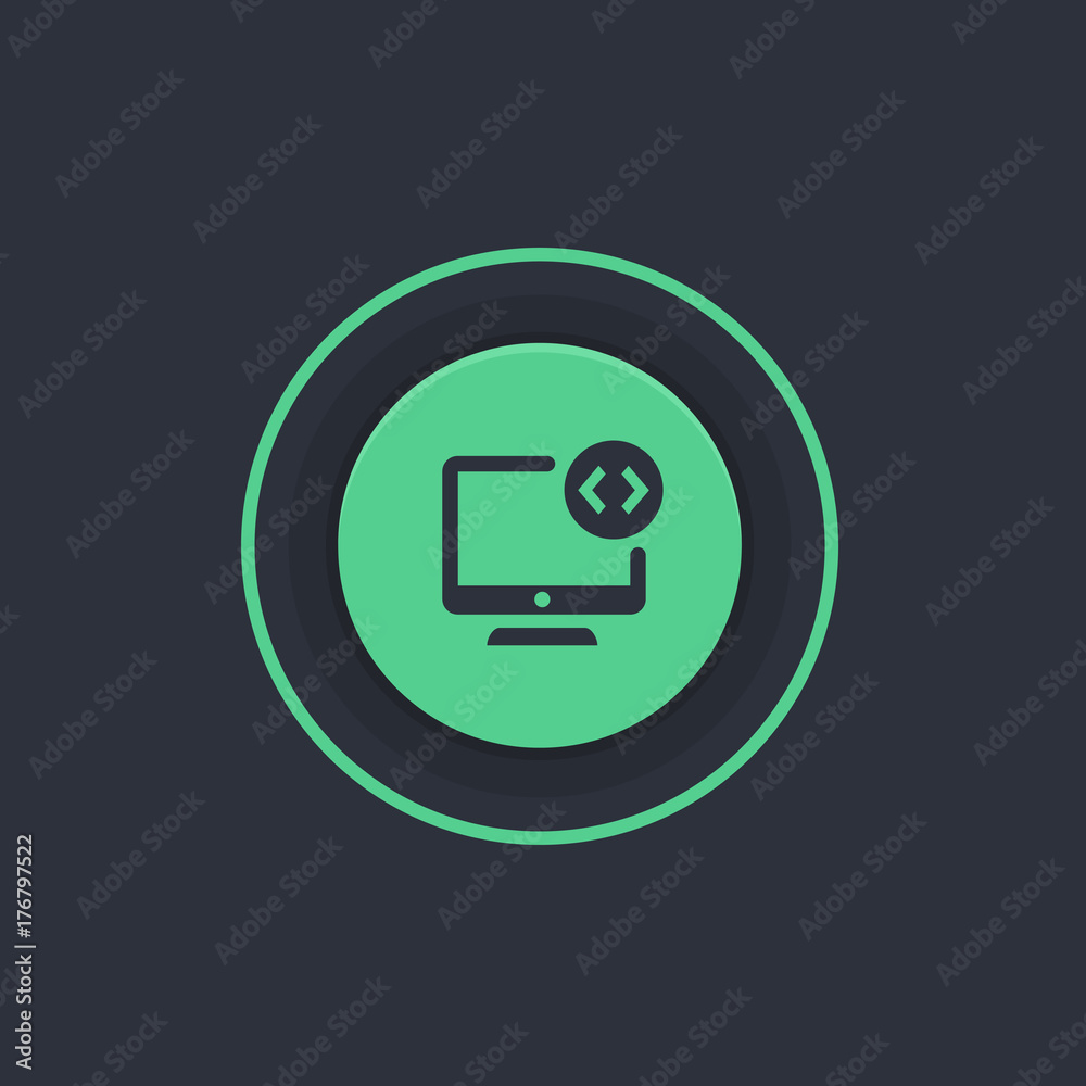 Modern Circle App Button Modern Circle App Button