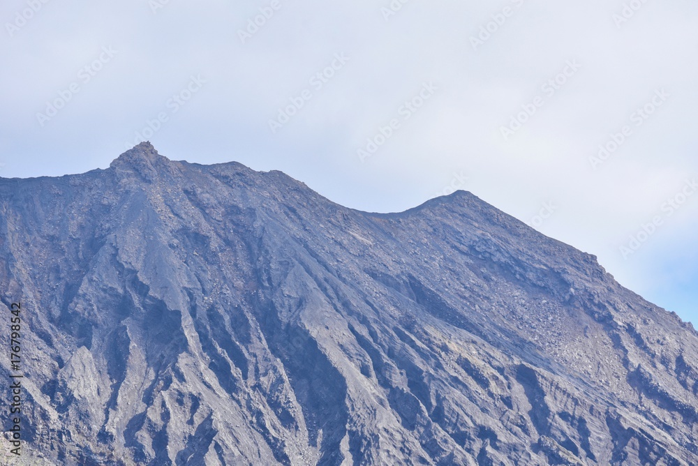 Close-Up View of Sakurajima Volcano Crater in Kagoshima Prefecture