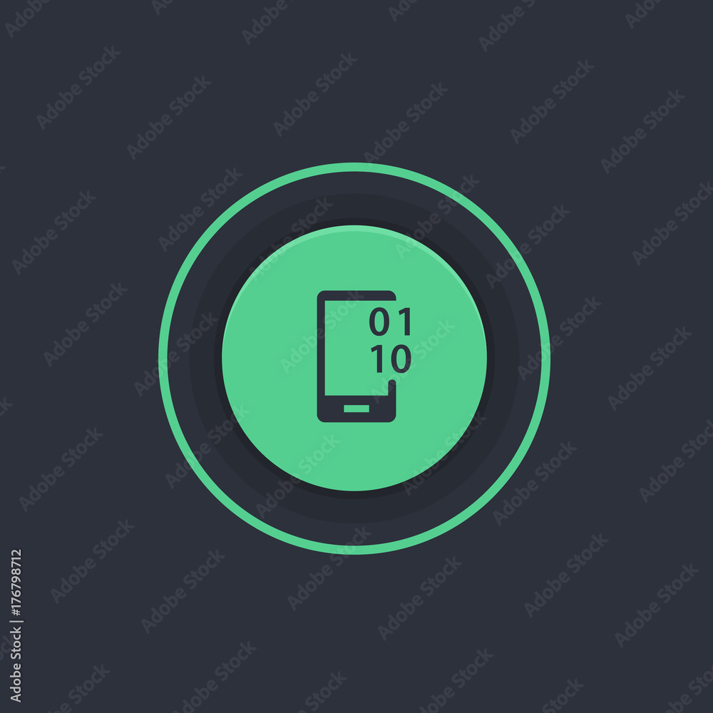 Modern Circle App Button Modern Circle App Button
