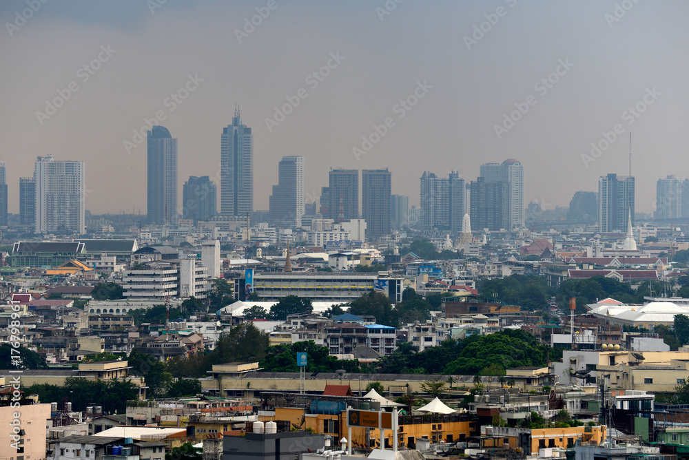 Bangkok view, Above view from skyscraper in the city on  December 5, 2015 , in Bangkok Thailand