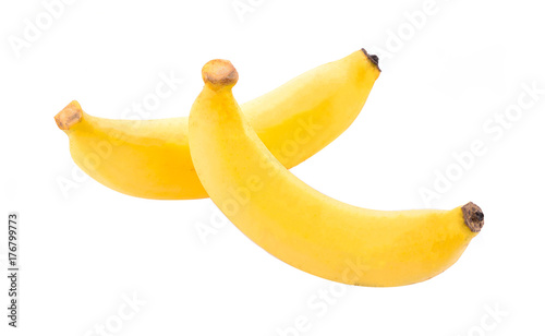 A delicious banana on a white background.