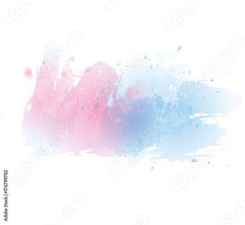 Vector watercolor splash texture background.