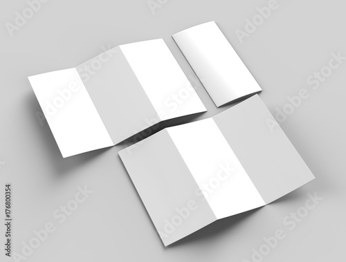 Fotografie Blank white z fold brochure for mock up template design