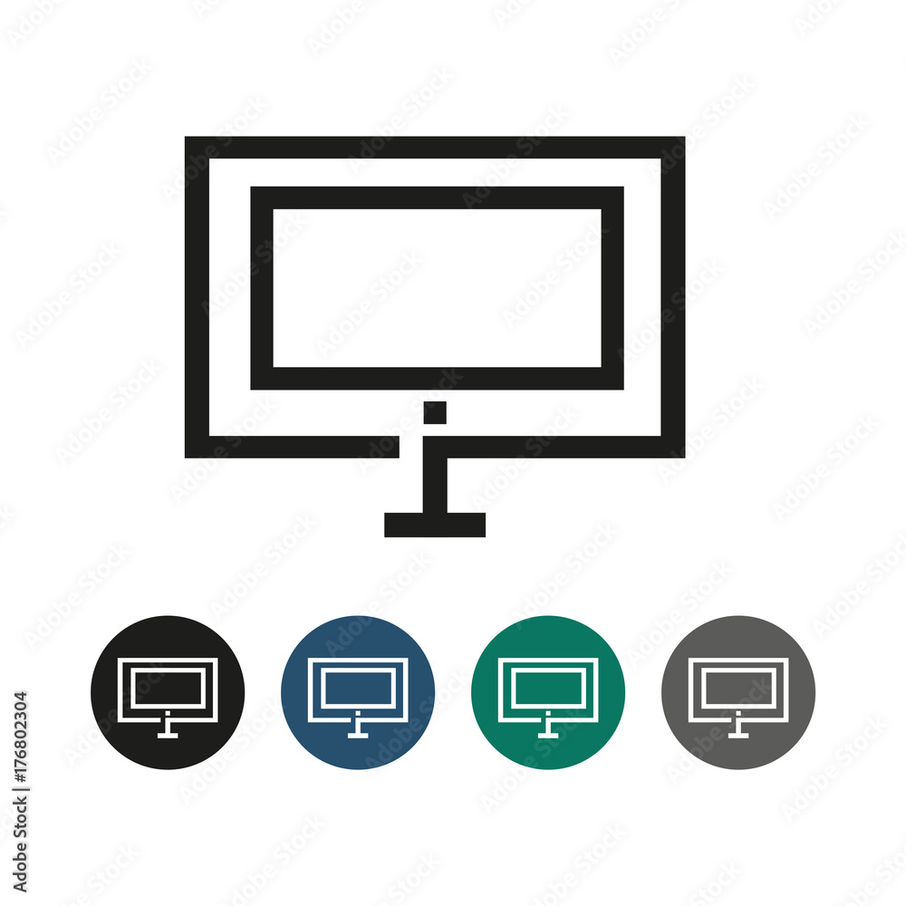 Display Monitor Outline Graphic Illustration Display Monitor Outline Graphic Illustration