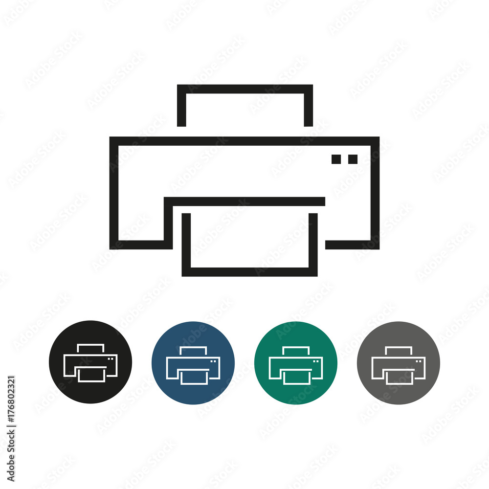 Printer Device Outline Graphic Illustration Printer Device Outline Graphic Illustration