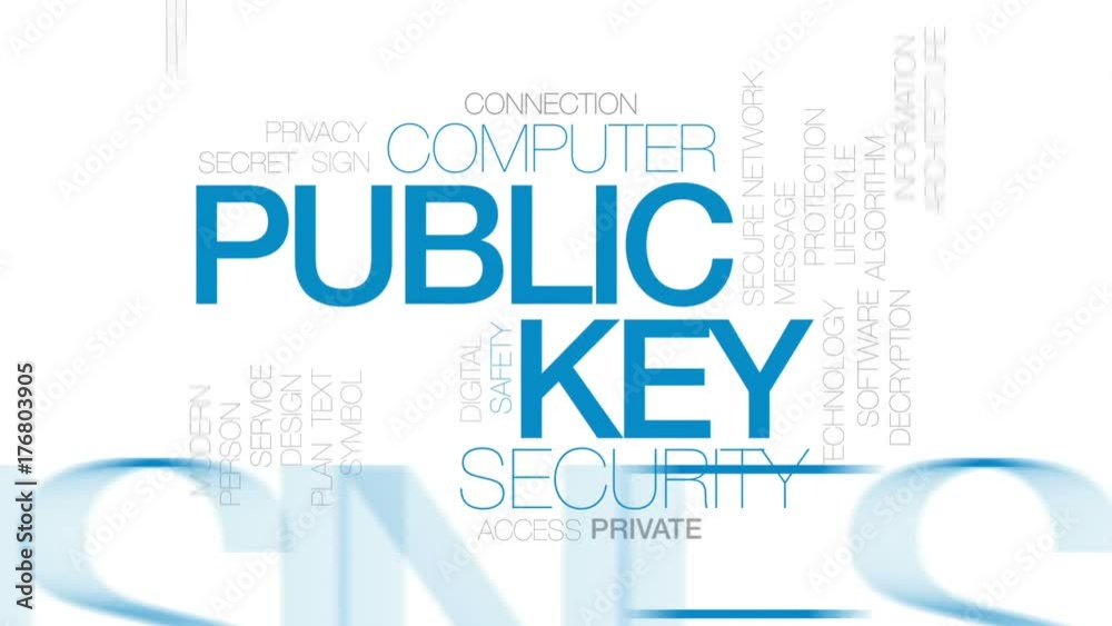 Public key animated word cloud, text design animation. Kinetic typography. Public key animated word cloud, text design animation. Kinetic typography.