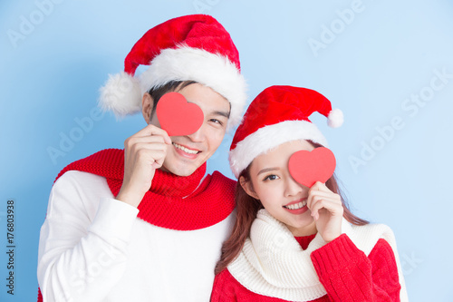 couple with merry christmas