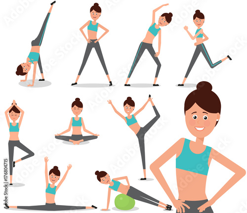 A set of girl sports.