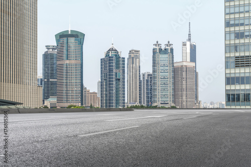 Urban architecture landscape road and skyline