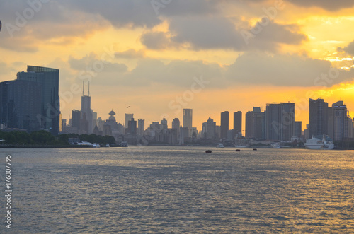 Canvas Print Shanghai, Business district