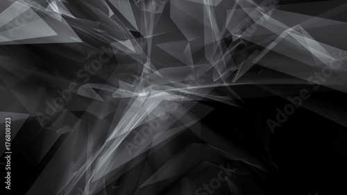 Triangle abstract chaos shapes, new tech background