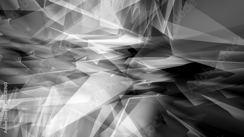 Random chaos particles, tech abstract background