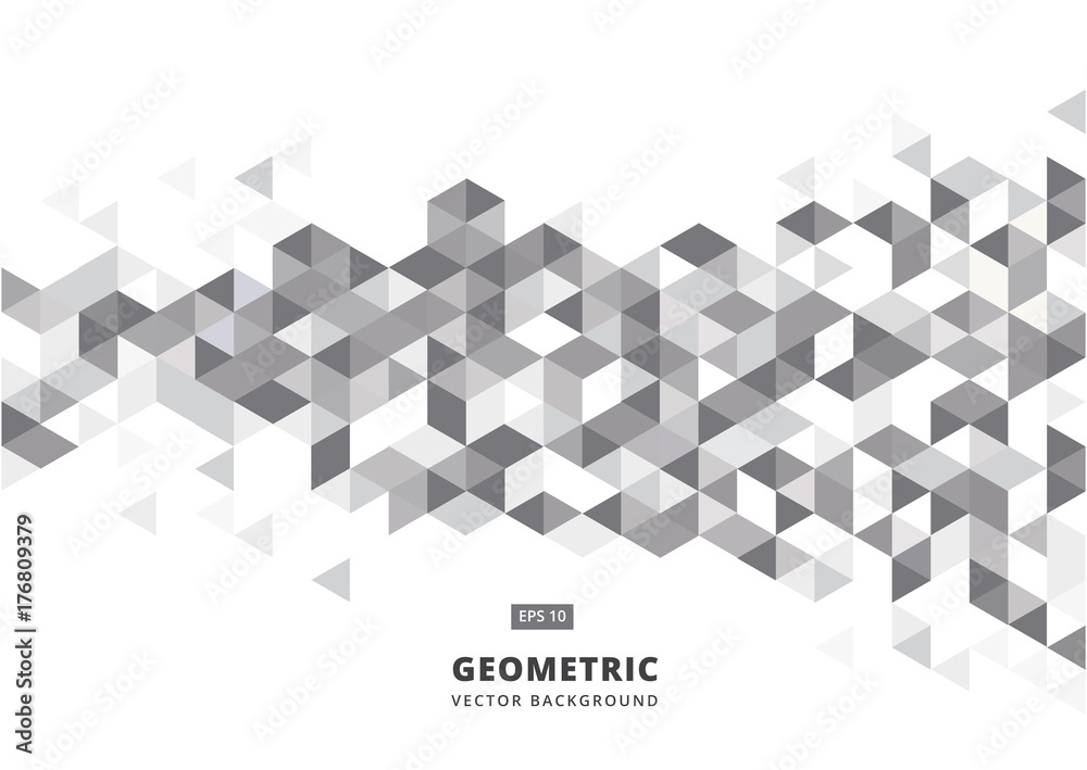 Fototapeta premium streszczenie szary tło geometryczne z wielokątne trójkąty, wzór kostki. Projekt szablonu z trójkąta kolor dla broszury, ulotki, projekt ulotki. Wektor