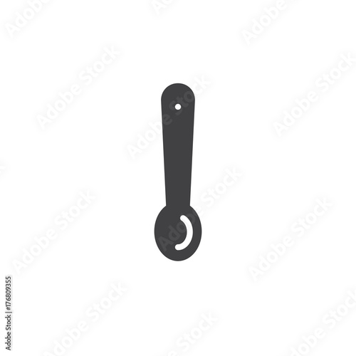 Spoon icon vector, filled flat sign, solid pictogram isolated on white. Symbol, logo illustration.