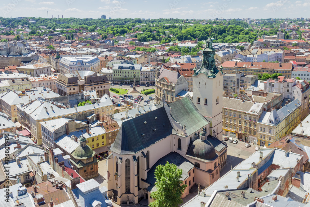 Fototapeta premium Cathedral Basilica of the Assumption in Lviv, Ukraine