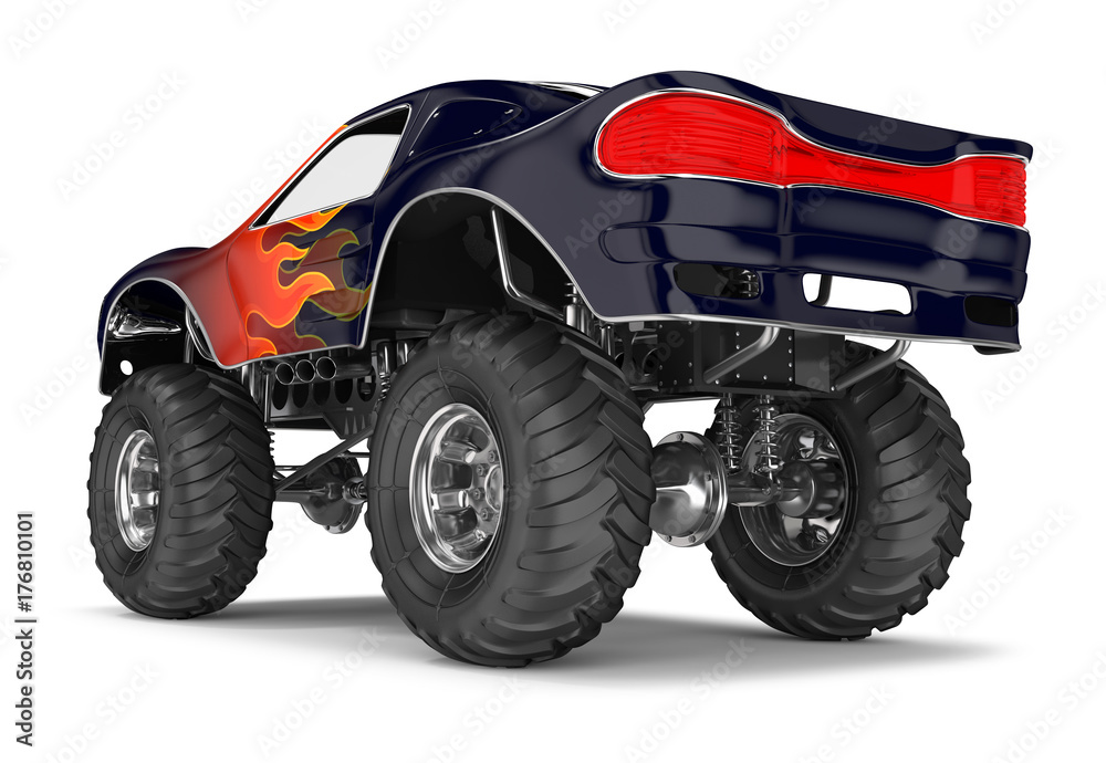 Sport monster truck car. 3d image isolated on white Sport monster truck car. 3d image isolated on white
