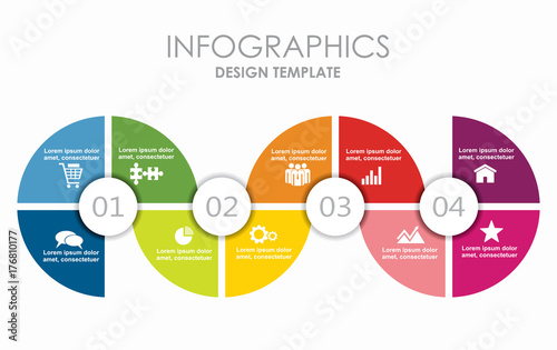 Infographic template. Can be used for workflow layout, diagram, business step options, banner, web design.